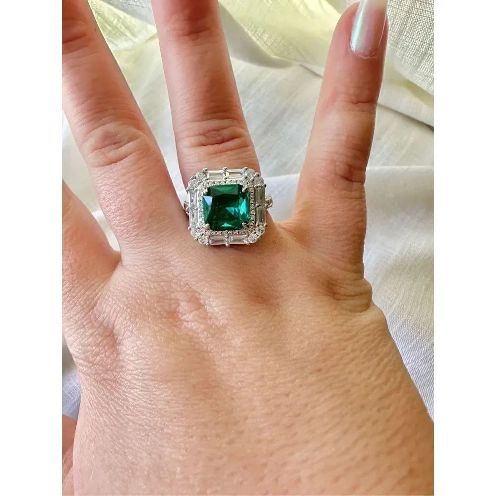 Tiffany aqua blue cocktail ring adjustable ￼